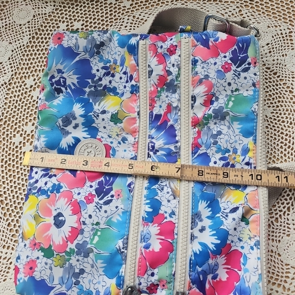 Kipling Alvar Crossbody Indigo/Bloom 4 Zipper - Picture 11 of 11